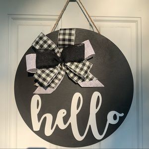 Welcome Farmhouse Door Hanger Sign